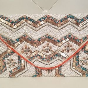Beaded Envelope Clutch